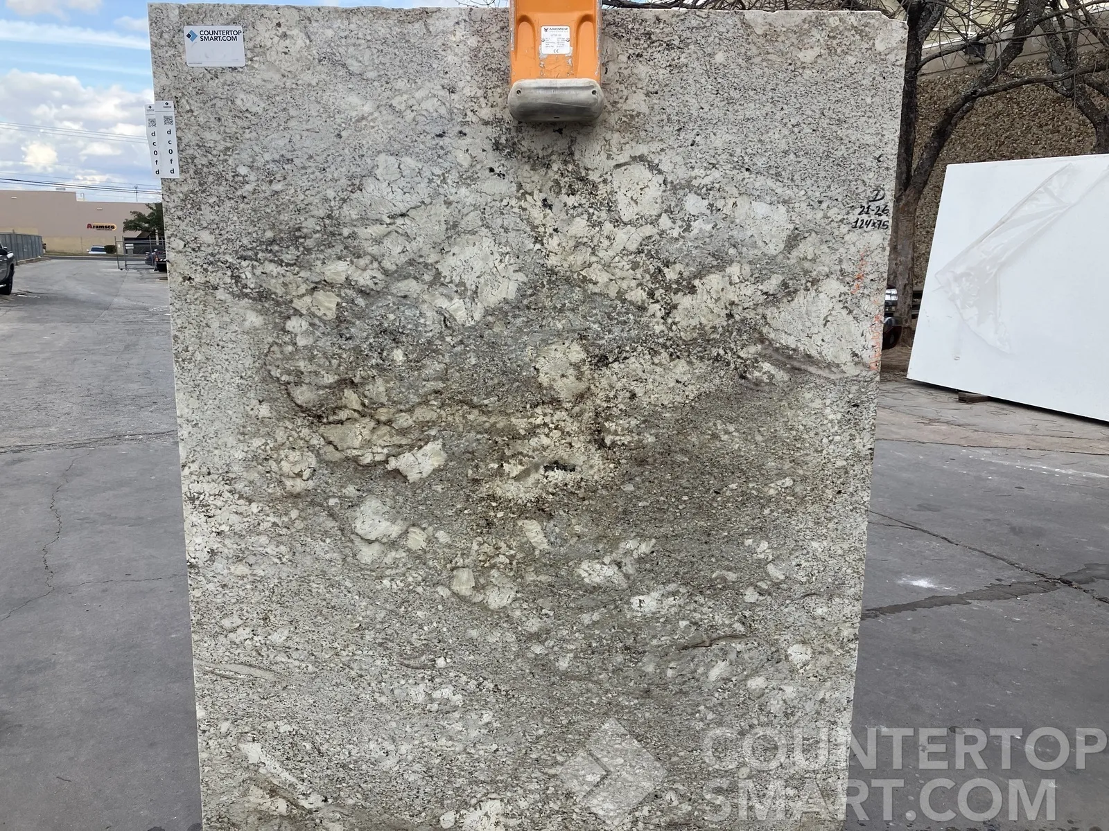 Full image of Absolute White Granite countertop slab