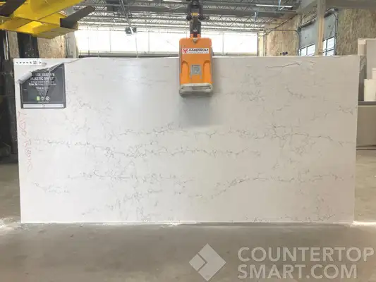 Full image of Q Quartz Lido Blanco Quartz countertop slab
