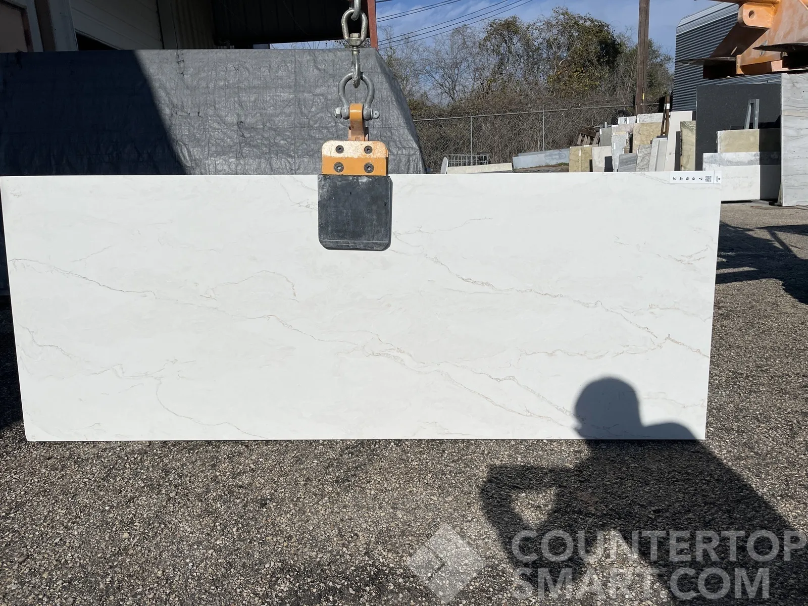 Full image of Vicostone Costa Nova White Quartz countertop slab