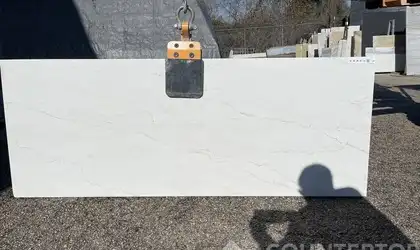 Full image of Vicostone Costa Nova White Quartz countertop slab