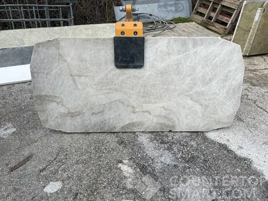 Full image of Taj Mahal Grey Quartzite countertop slab