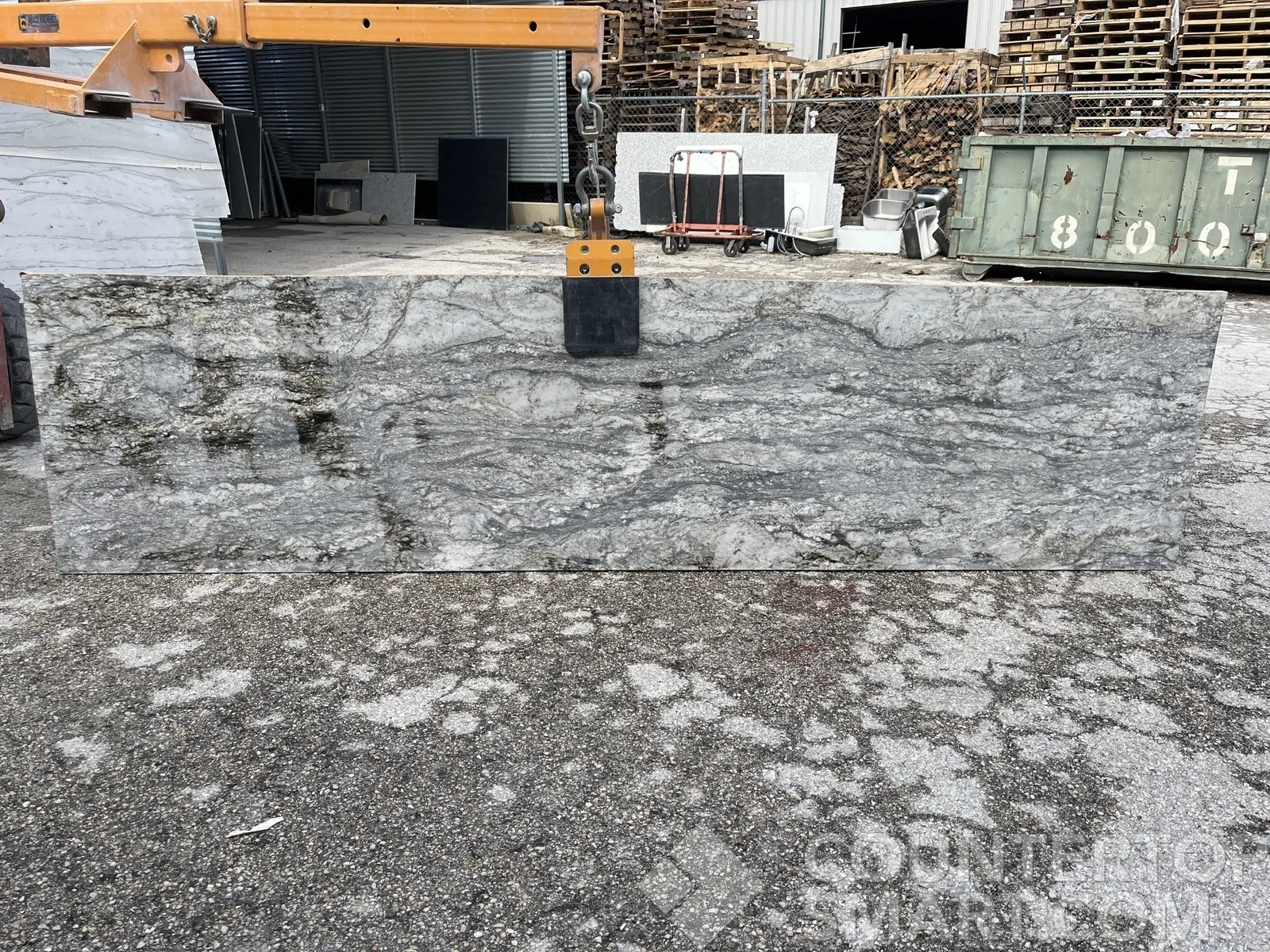 Full image of Blue Dunes Grey Granite countertop slab
