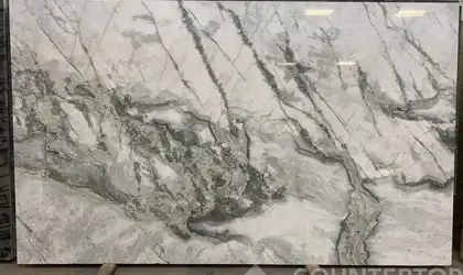 Full image of Ice Onyx White Marble countertop slab