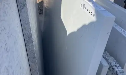 Full image of Q Quartz Carrara Morro Quartz countertop slab