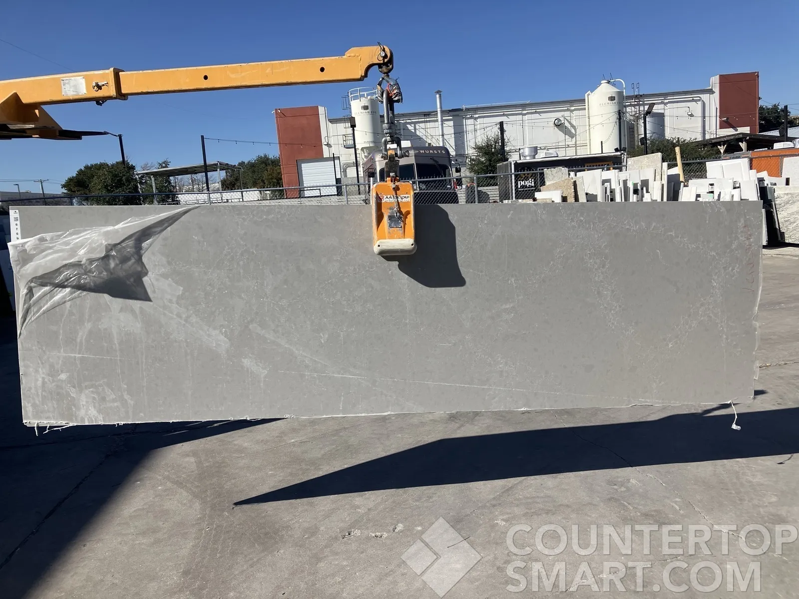 Full image of Q Quartz Vena Carbona Quartz countertop slab