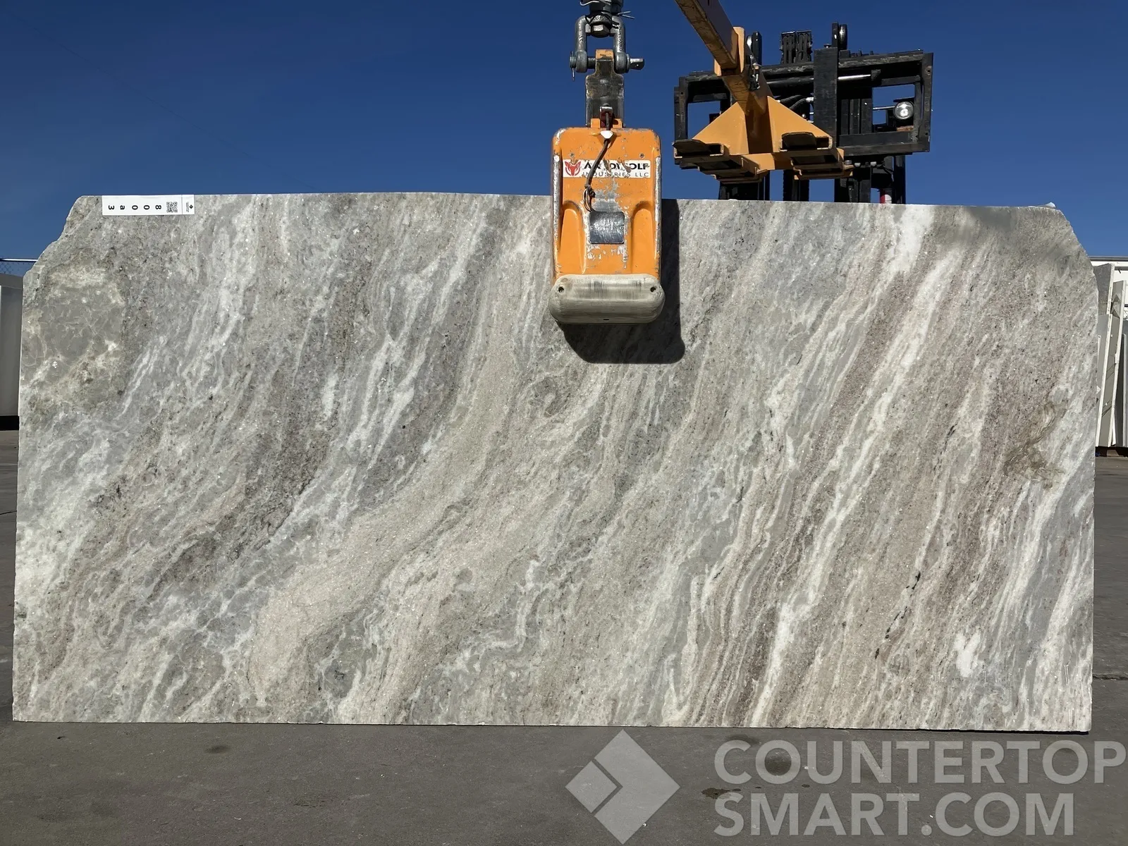 Full image of Fantasy Brown Grey Marble countertop slab