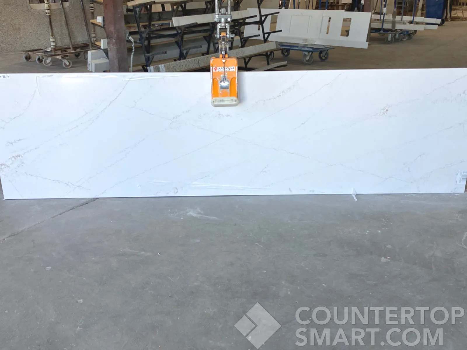 Full image of Silestone Ethereal Glow White Quartz countertop slab