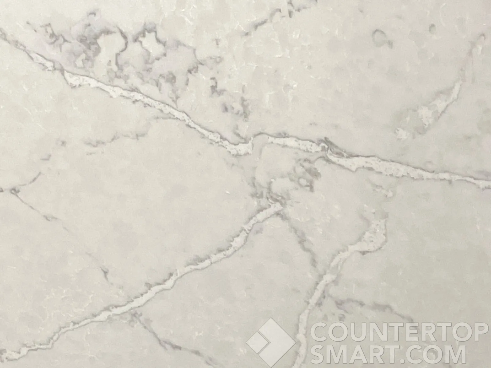 Closeup image of Silestone Victorian Silver Grey Quartz countertop slab