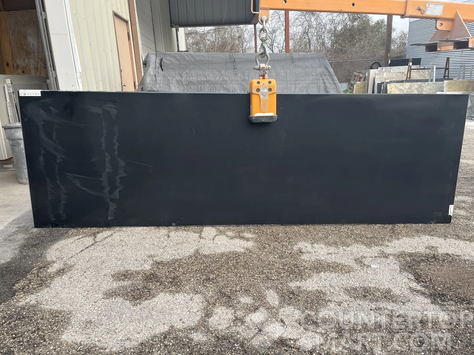 Full image of Cambria Blackpool Matte Quartz countertop slab