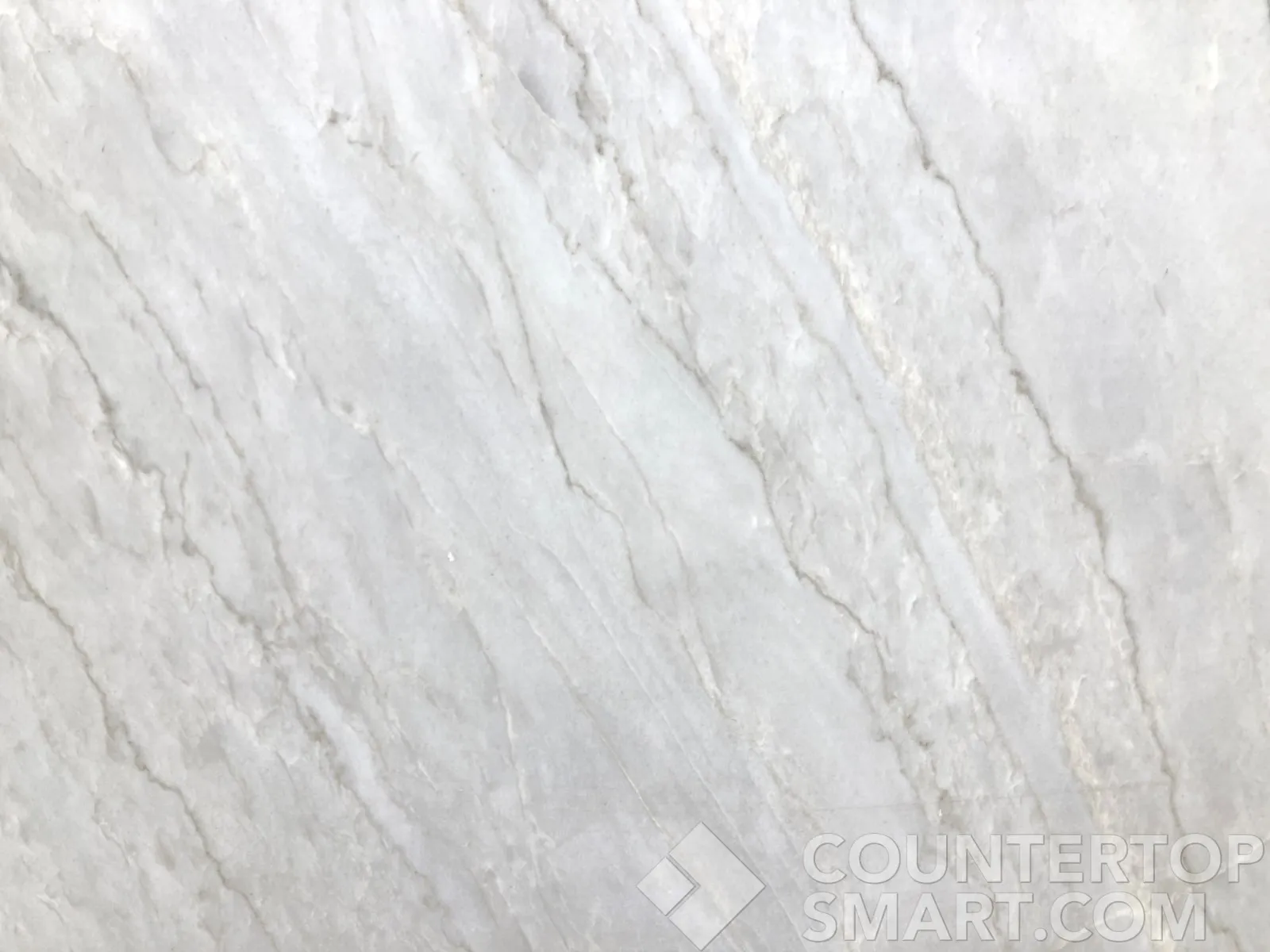 Closeup image of Azzurra Grey Quartzite countertop slab