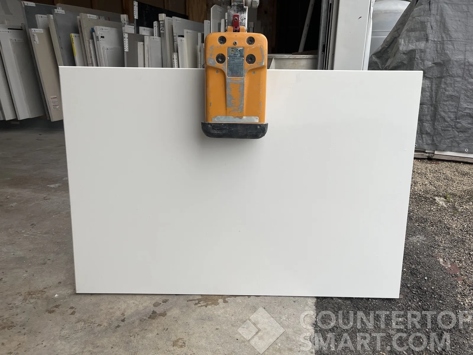 Full image of Caesarstone Pure White Quartz countertop slab