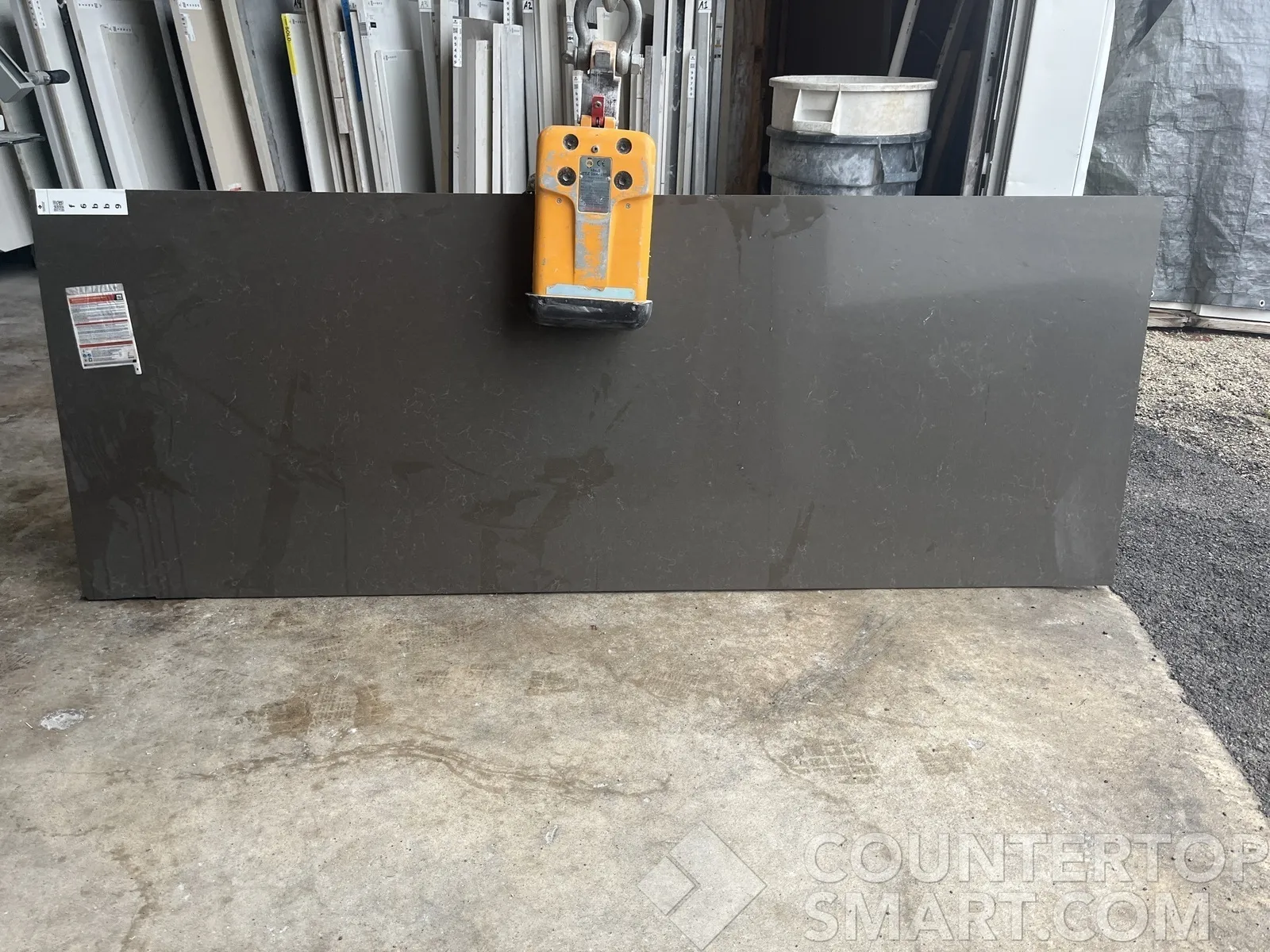 Full image of Silestone Calypso Grey Quartz countertop slab