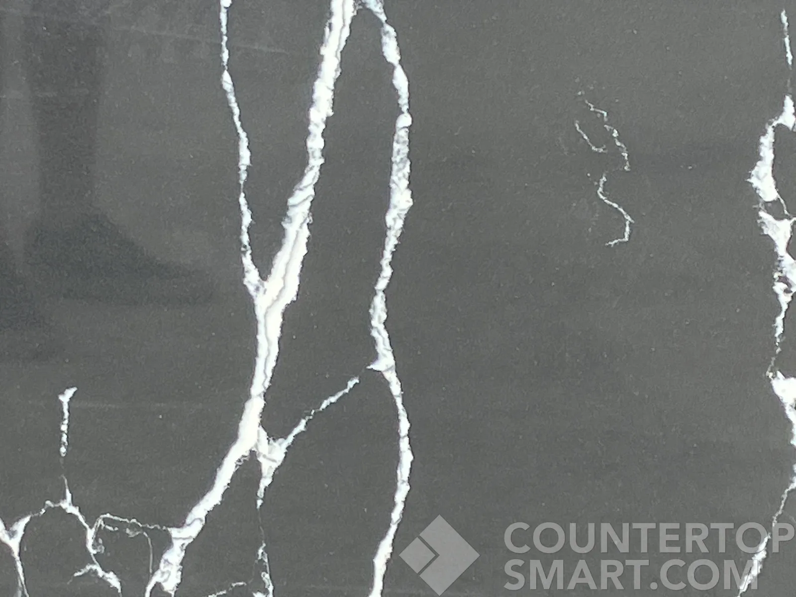 Closeup image of Della Terra Montenegro Quartz countertop slab