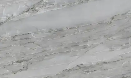Closeup image of White Pearl Quartzite countertop slab