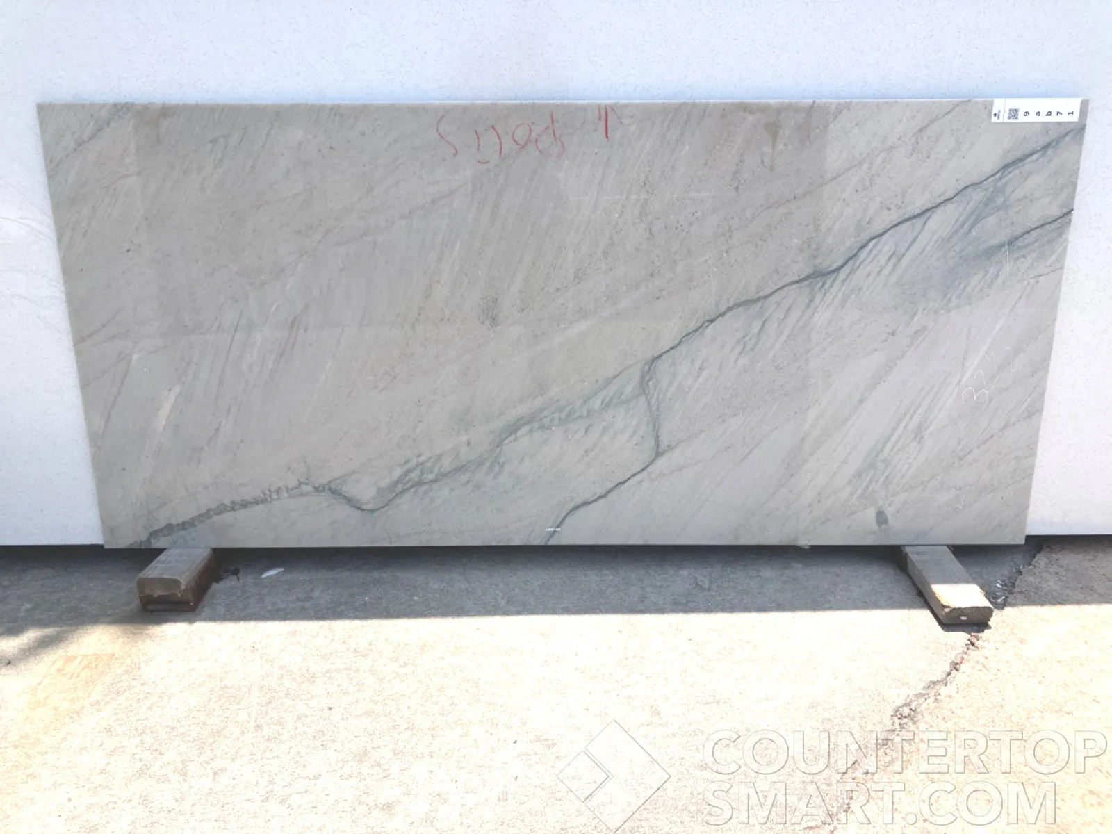 Full image of Marine Blue Quartzite countertop slab