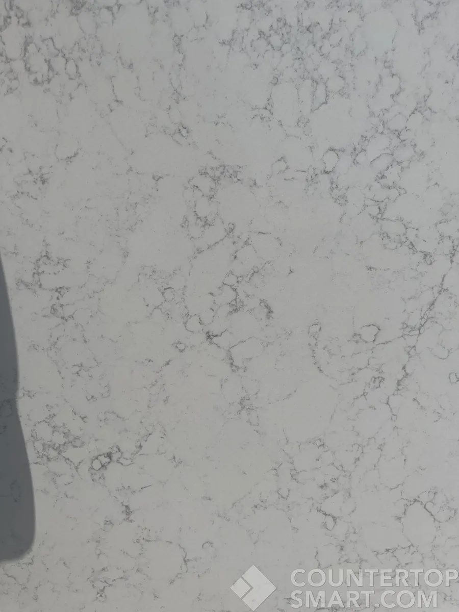 Closeup image of Q Quartz Mara Blanca Quartz countertop slab