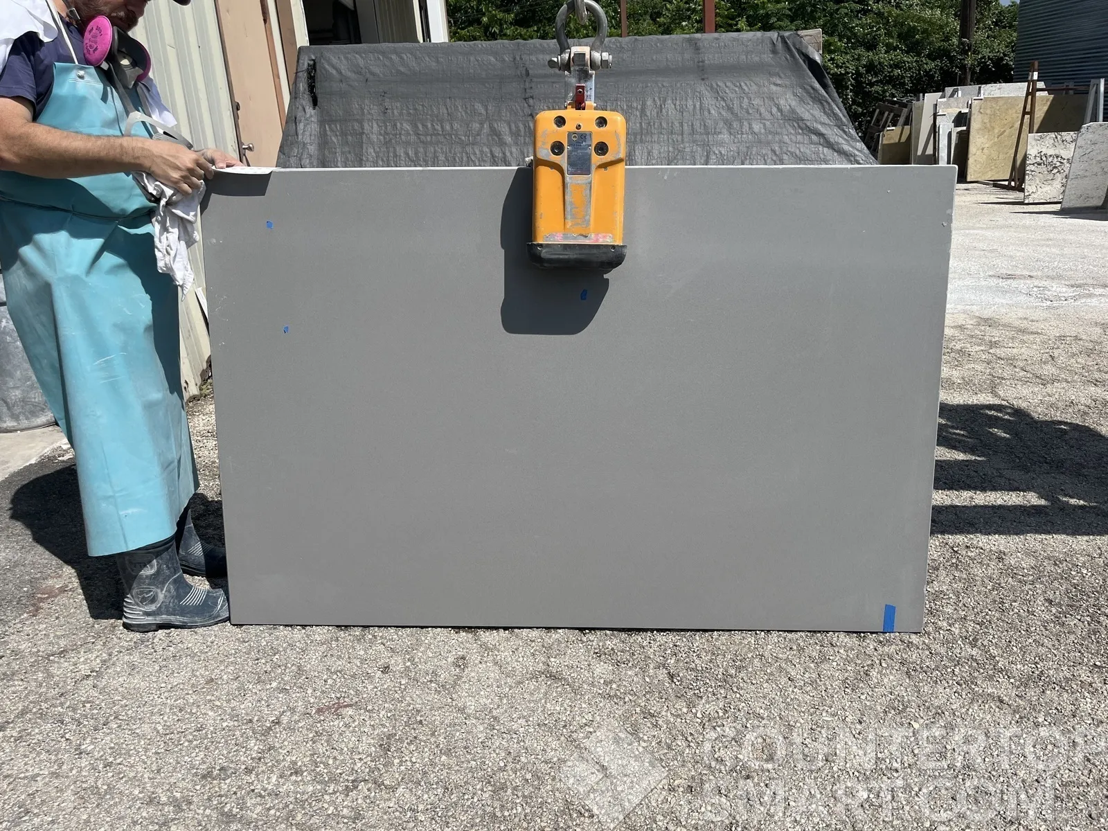 Full image of Della Terra Dusk Quartz countertop slab
