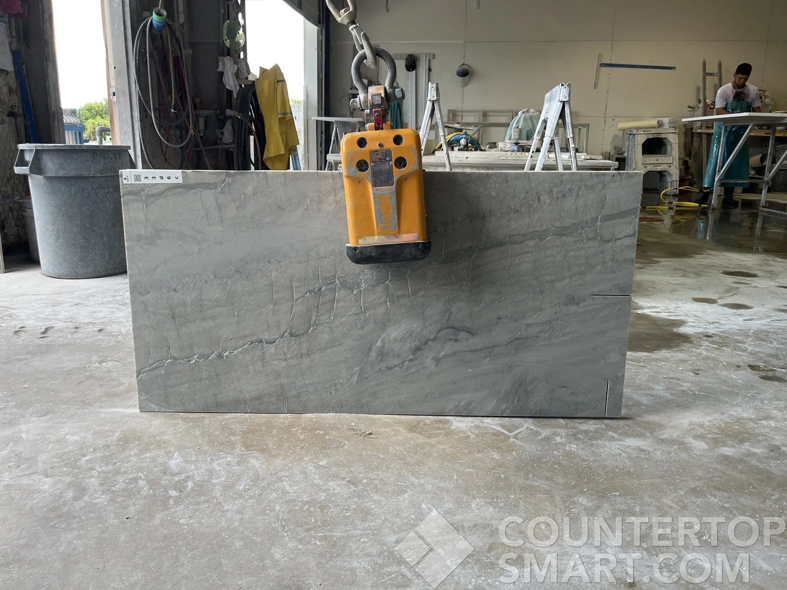 Full image of Leblon Premium Cream Quartzite countertop slab