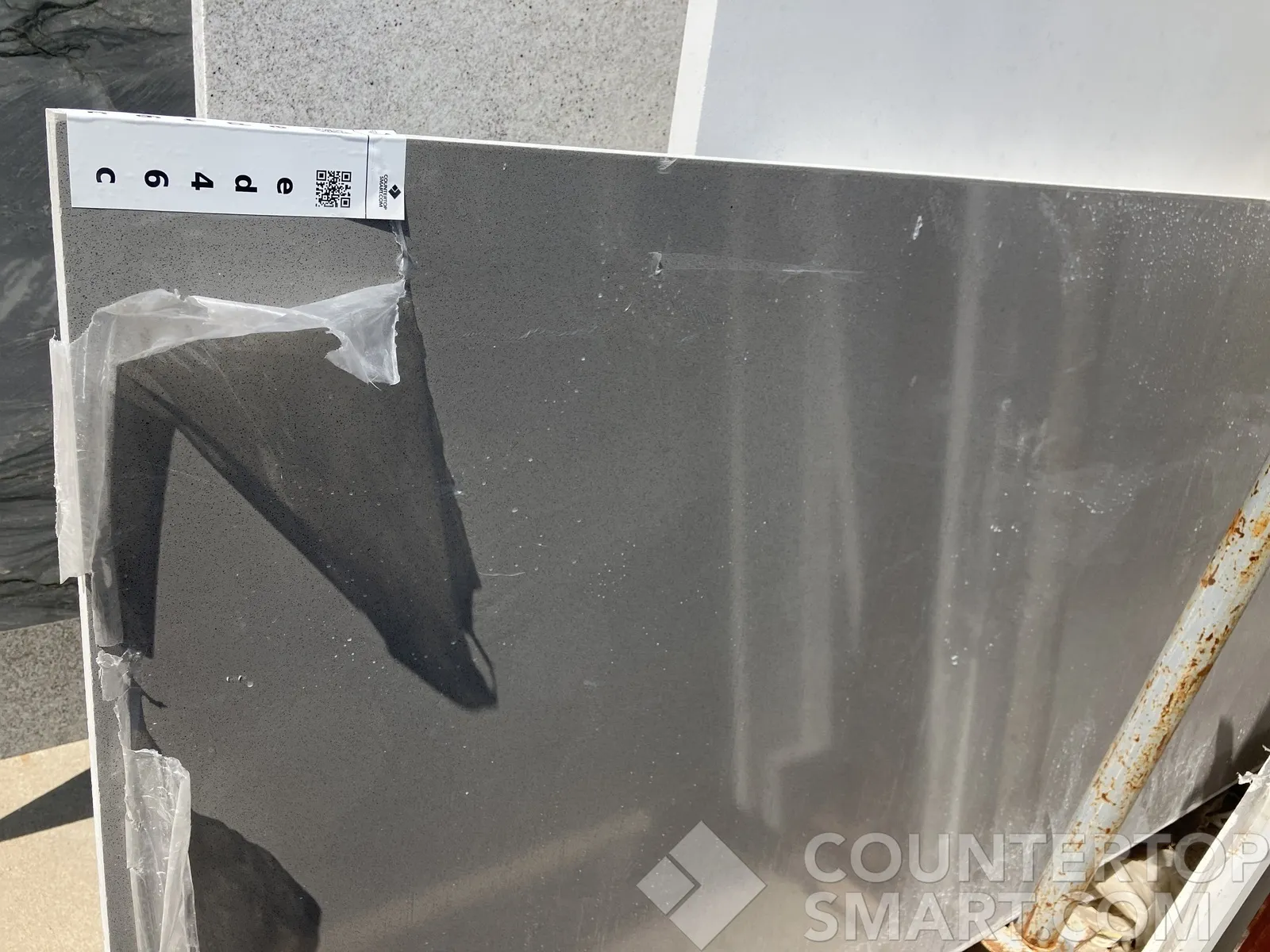 Full image of Silestone Grey Expo Quartz countertop slab