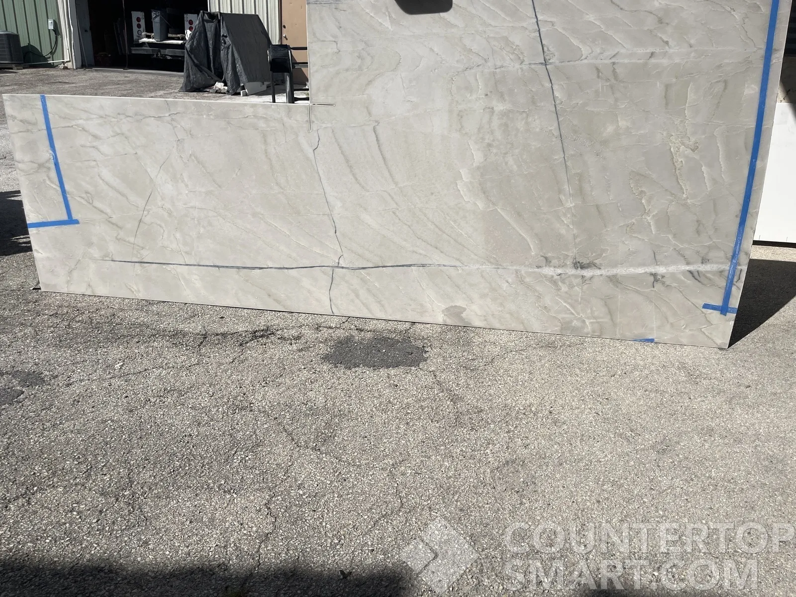 Full image of Calacatta Montreal Quartzite countertop slab