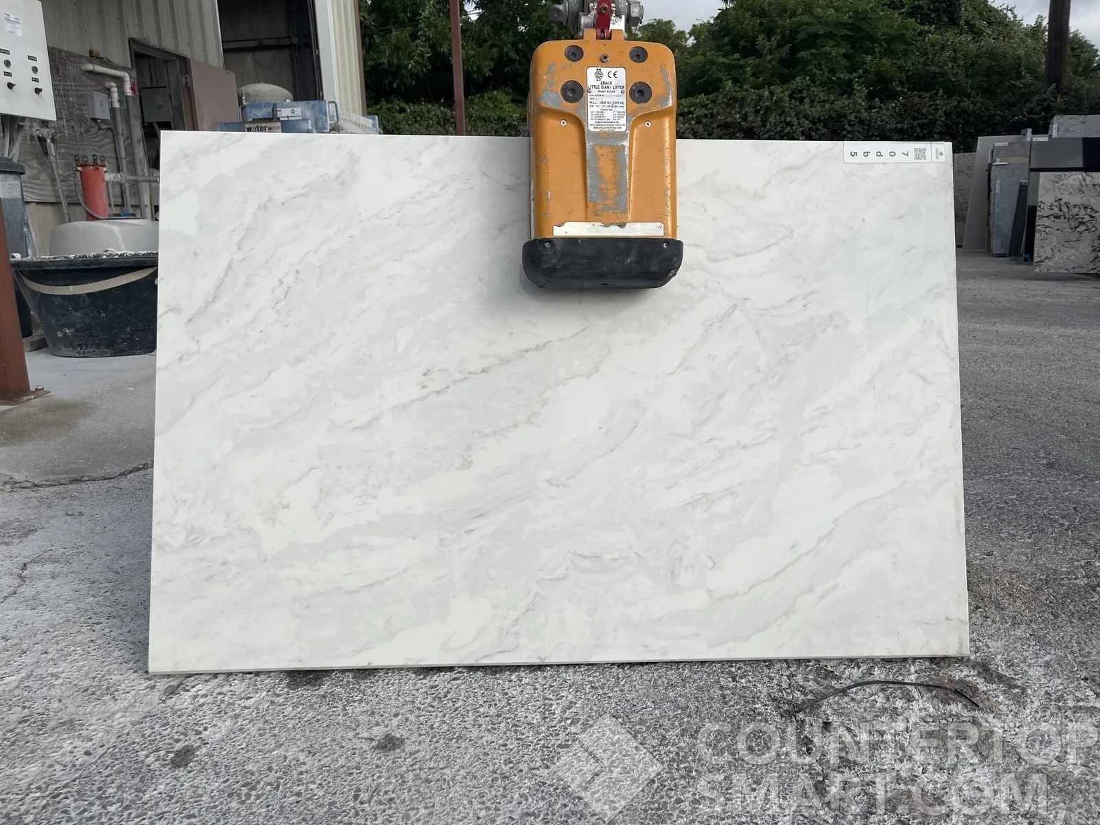 Full image of Vicostone Volakano Grey Quartz countertop slab