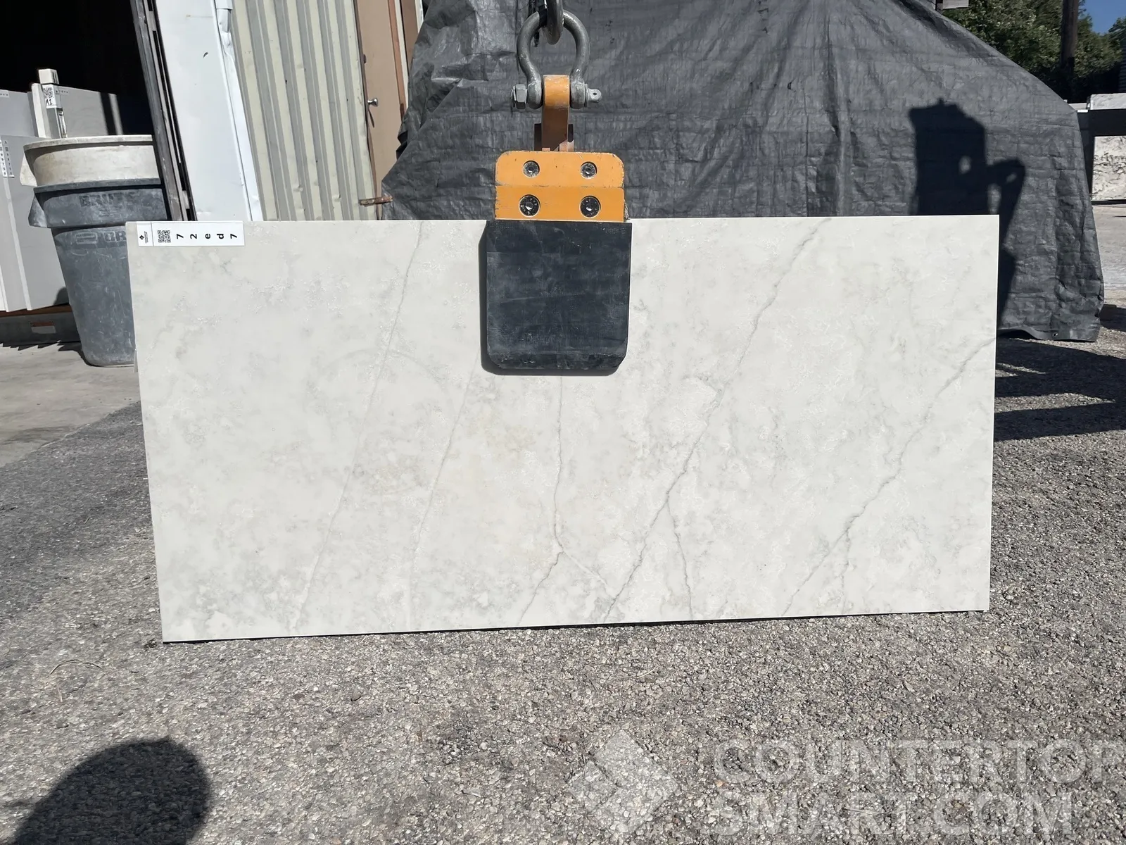 Full image of MetroQuartz Luce Lumin Cream Quartz countertop slab