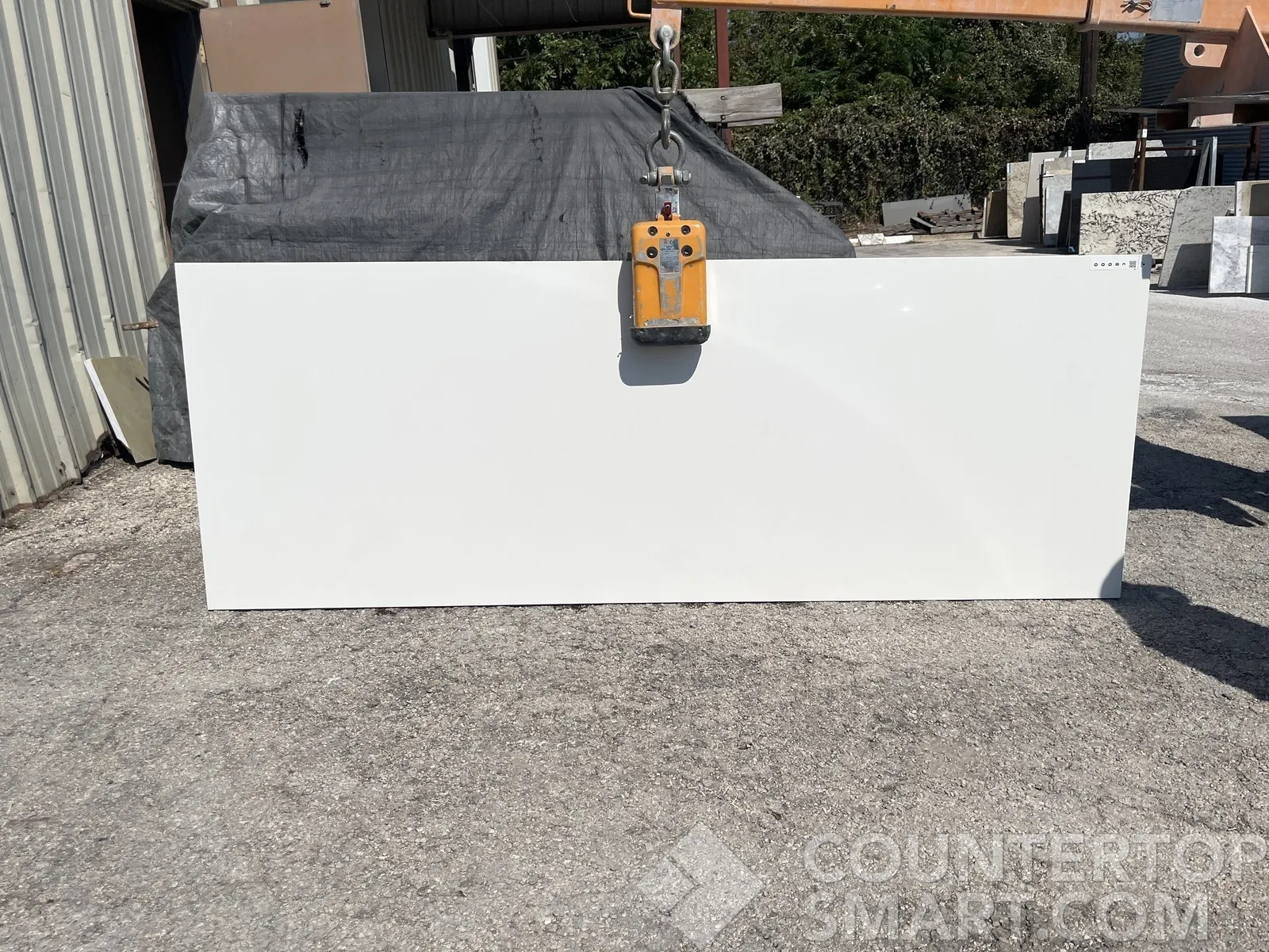 Full image of Vicostone Pure White Quartz countertop slab