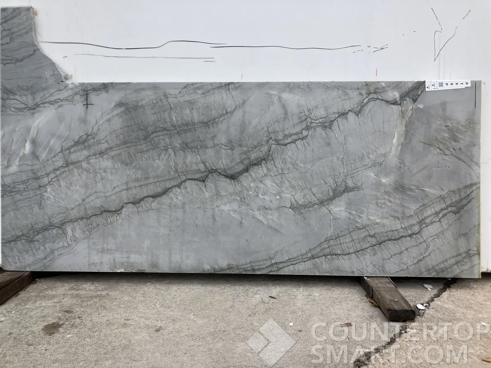 Full image of Blue Tahoe Quartzite countertop slab