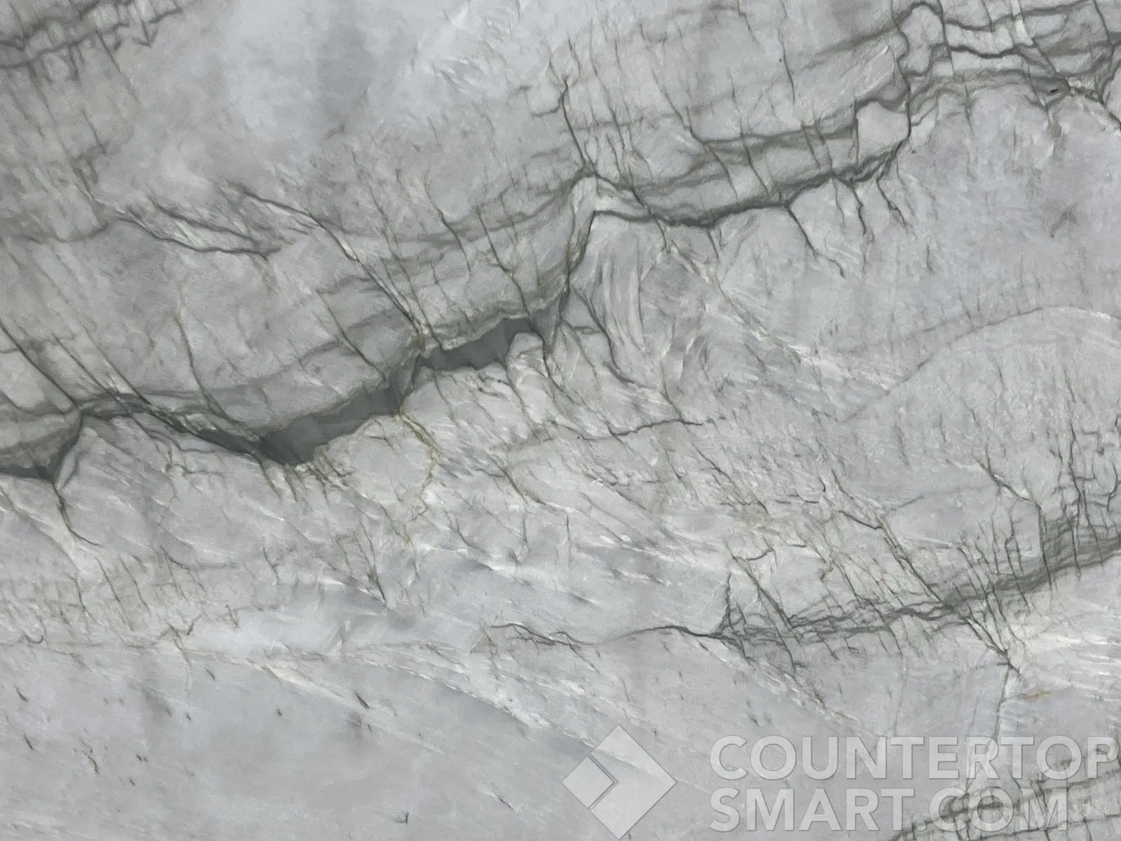 Closeup image of Blue Tahoe Quartzite countertop slab