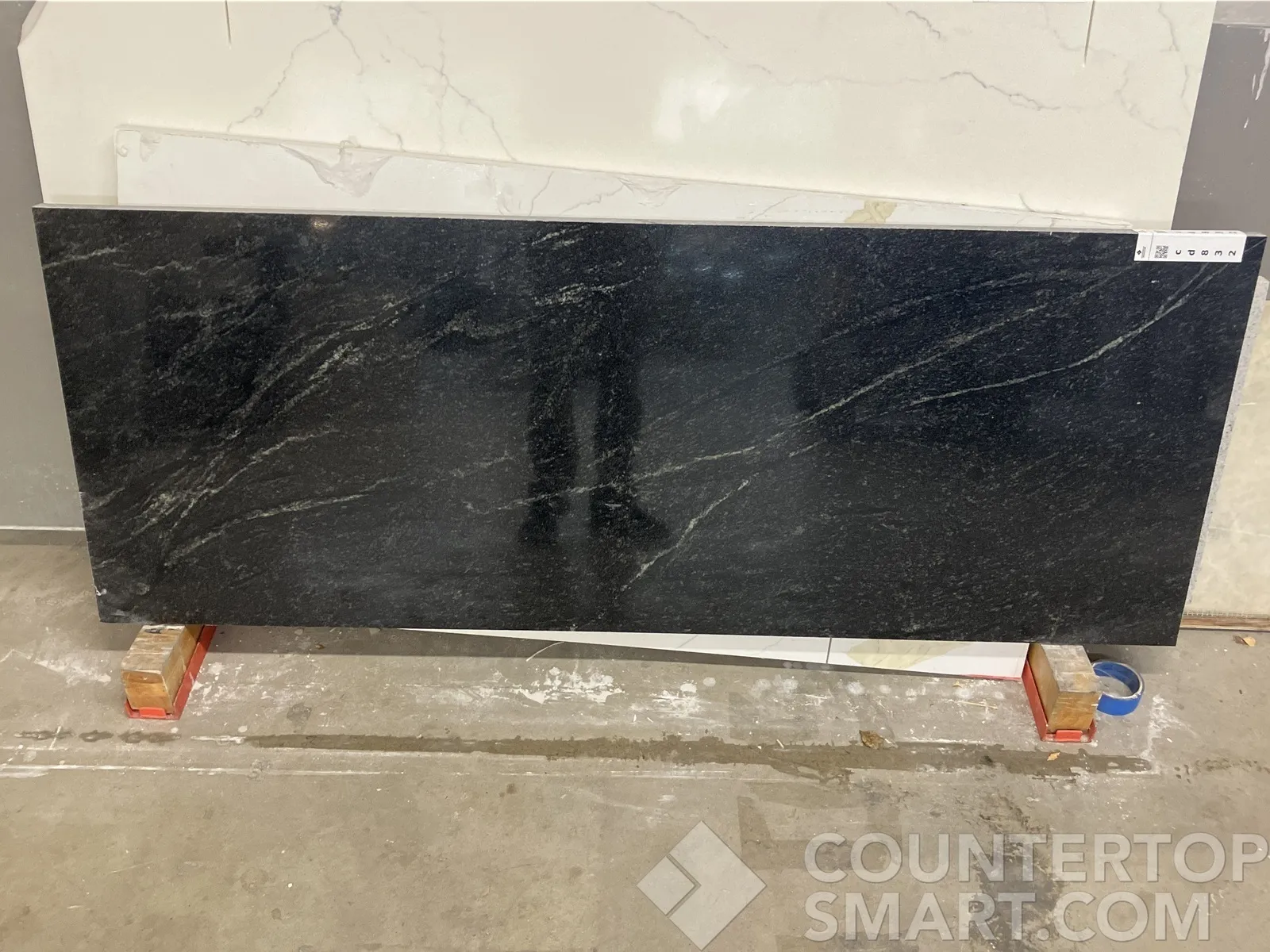 Full image of Black Mist Grey Granite countertop slab