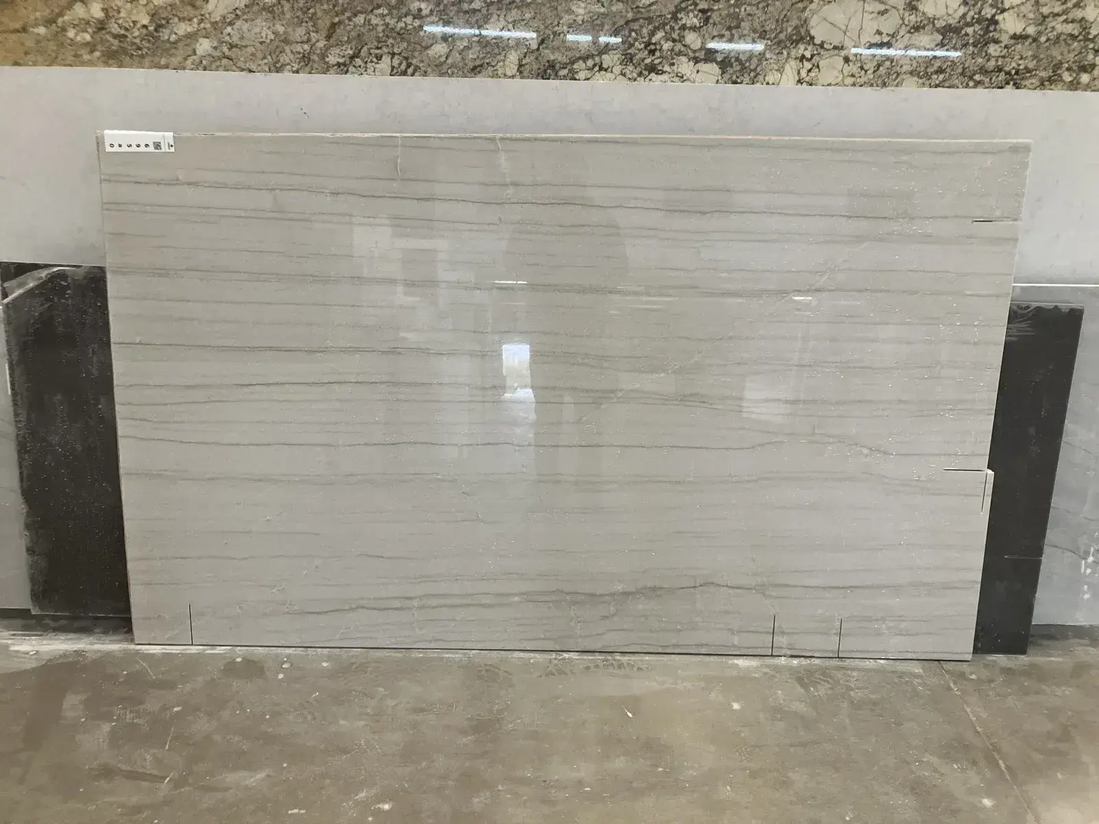 Full image of White Macaubas Quartzite countertop slab