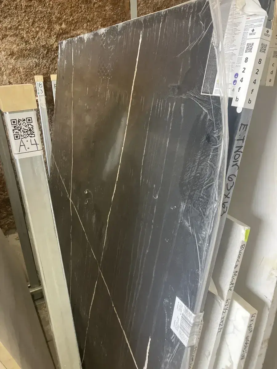 Full image of Silestone Eternal Noir Quartz countertop slab