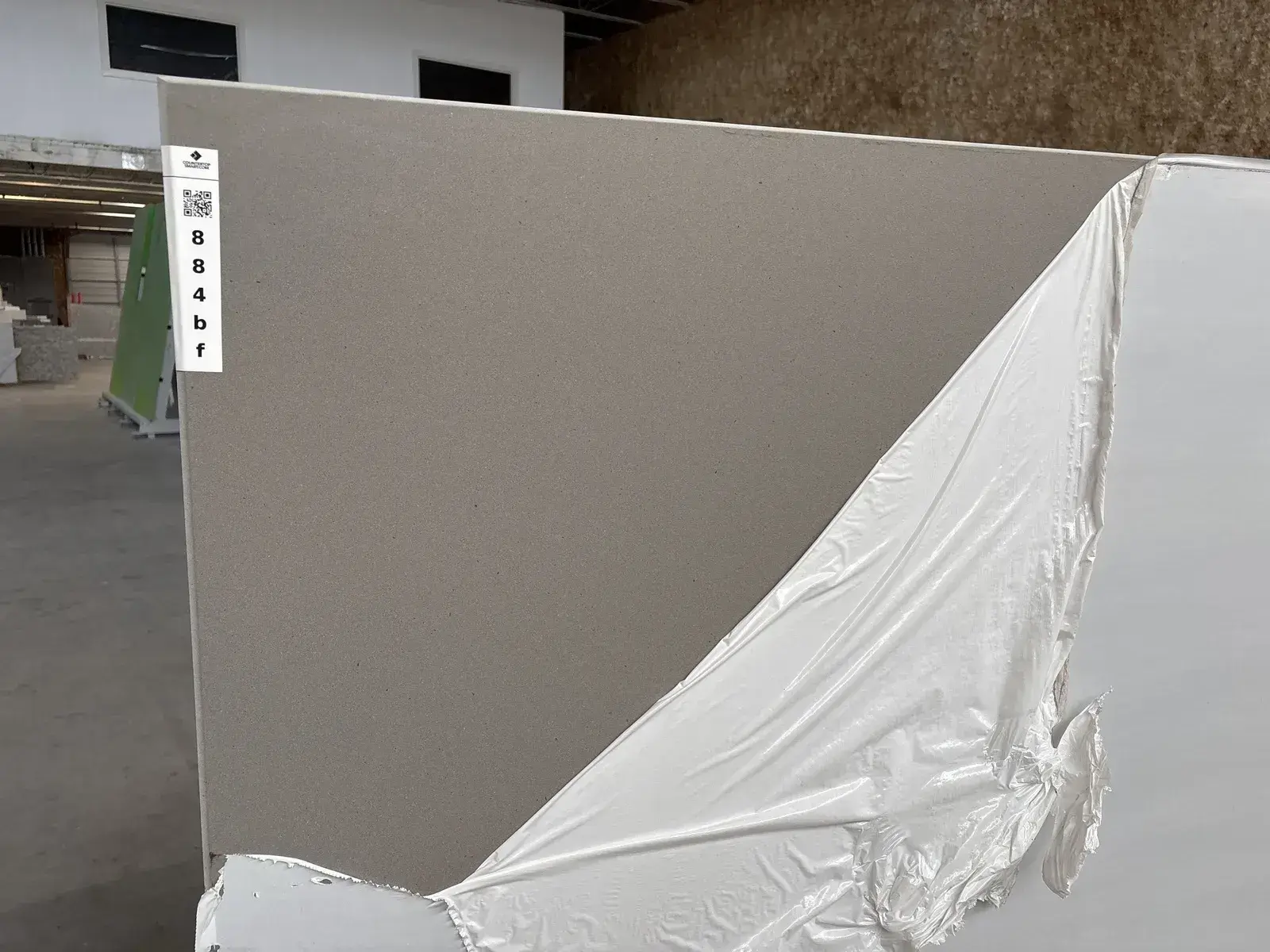 Full image of Caesarstone Sleek Concrete Quartz countertop slab