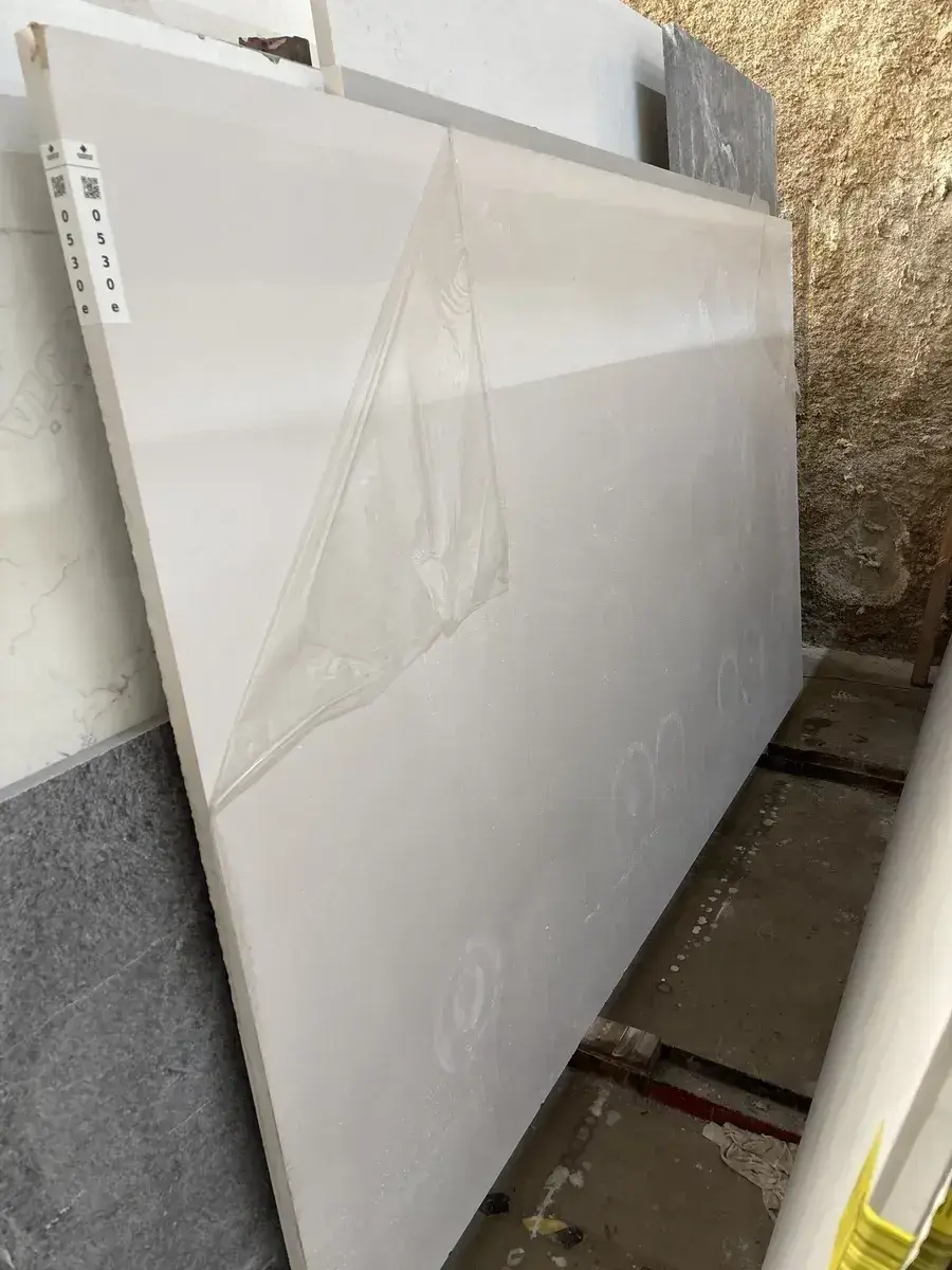 Full image of Silestone White Storm Quartz countertop slab
