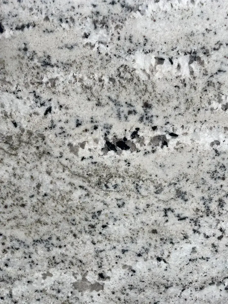 Closeup image of White Knight Granite countertop slab