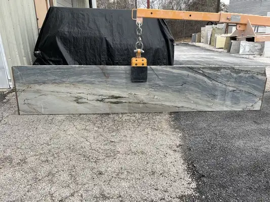 Full image of Ijen Blue Grey Quartzite countertop slab