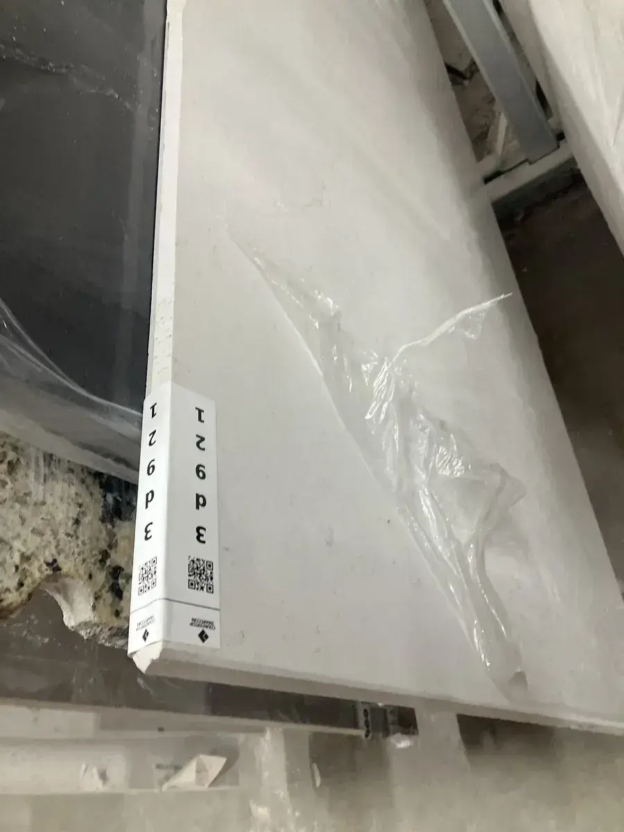 Full image of Daltile Valor White White Quartz countertop slab