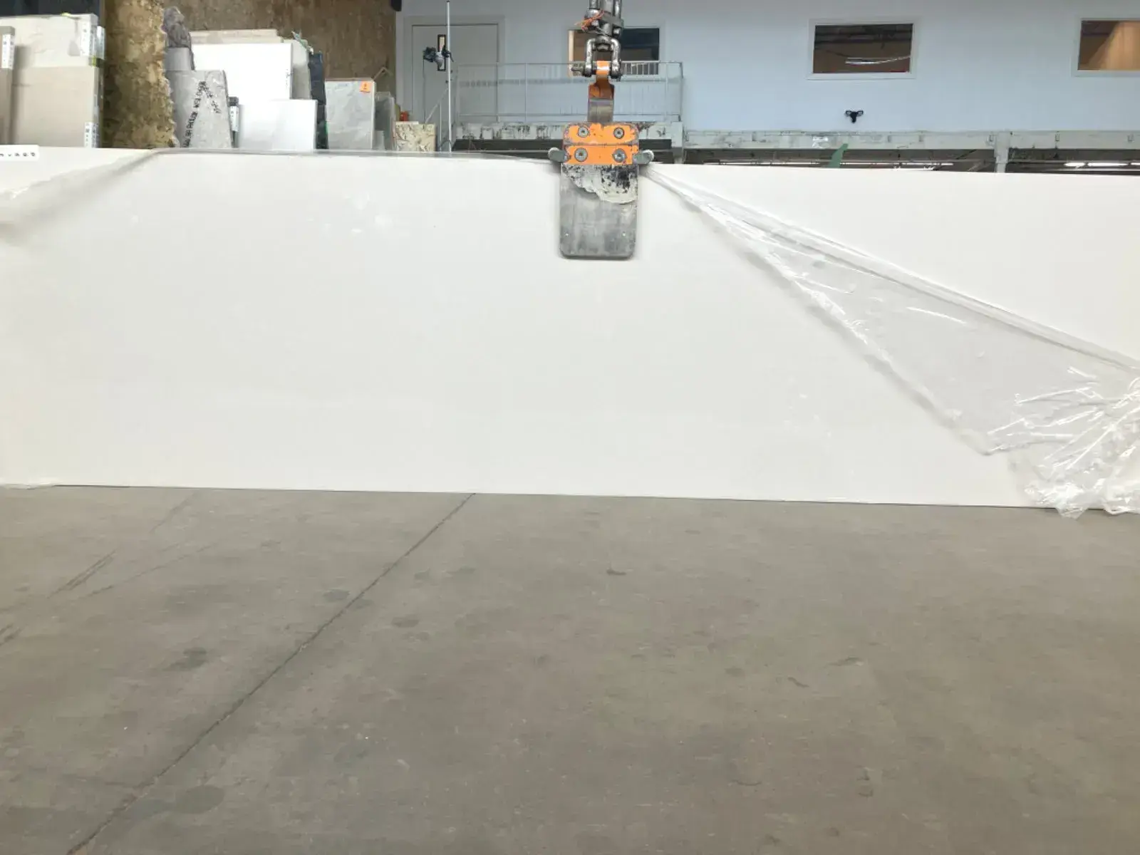 Full image of Silestone Miami White White Quartz countertop slab