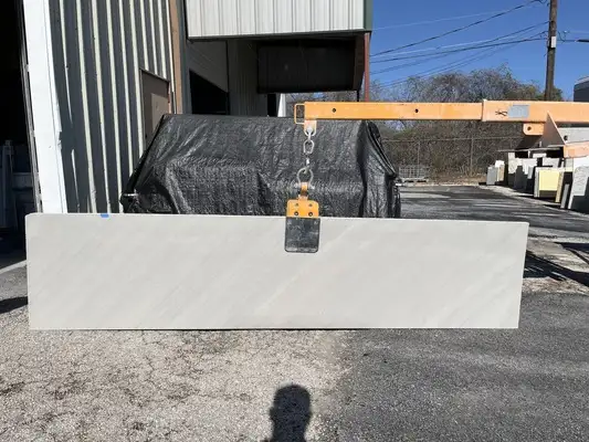 Full image of White Colossus White Quartzite countertop slab