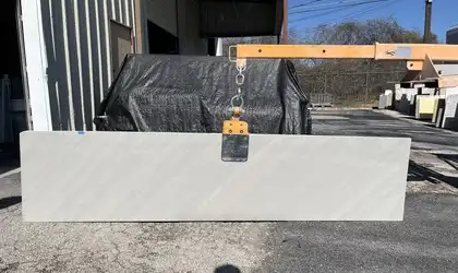 Full image of White Colossus White Quartzite countertop slab