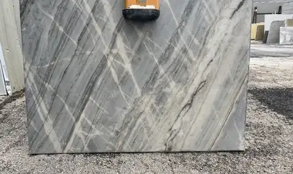 Full image of Beverly Blue Grey Quartzite countertop slab