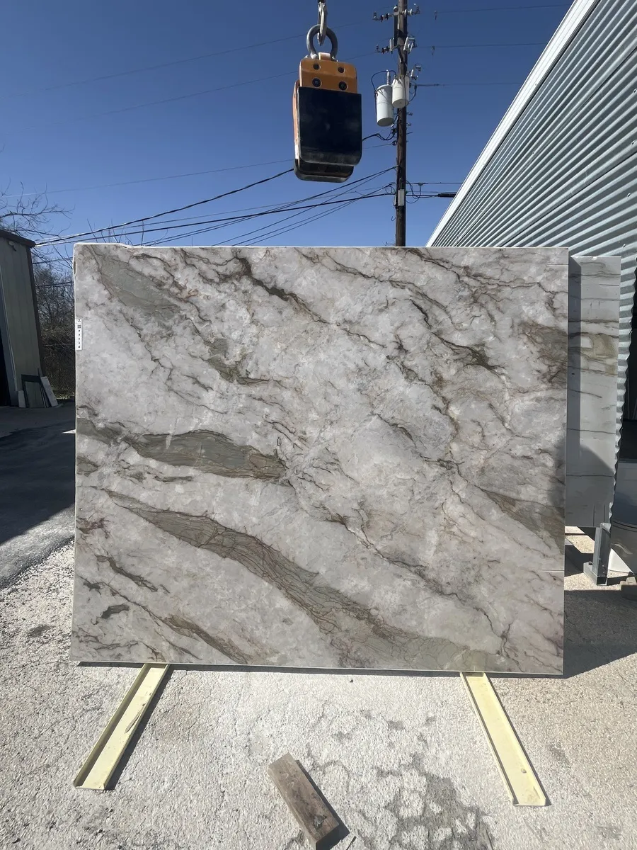 Full image of Nordic Crystal Grey Quartzite countertop slab