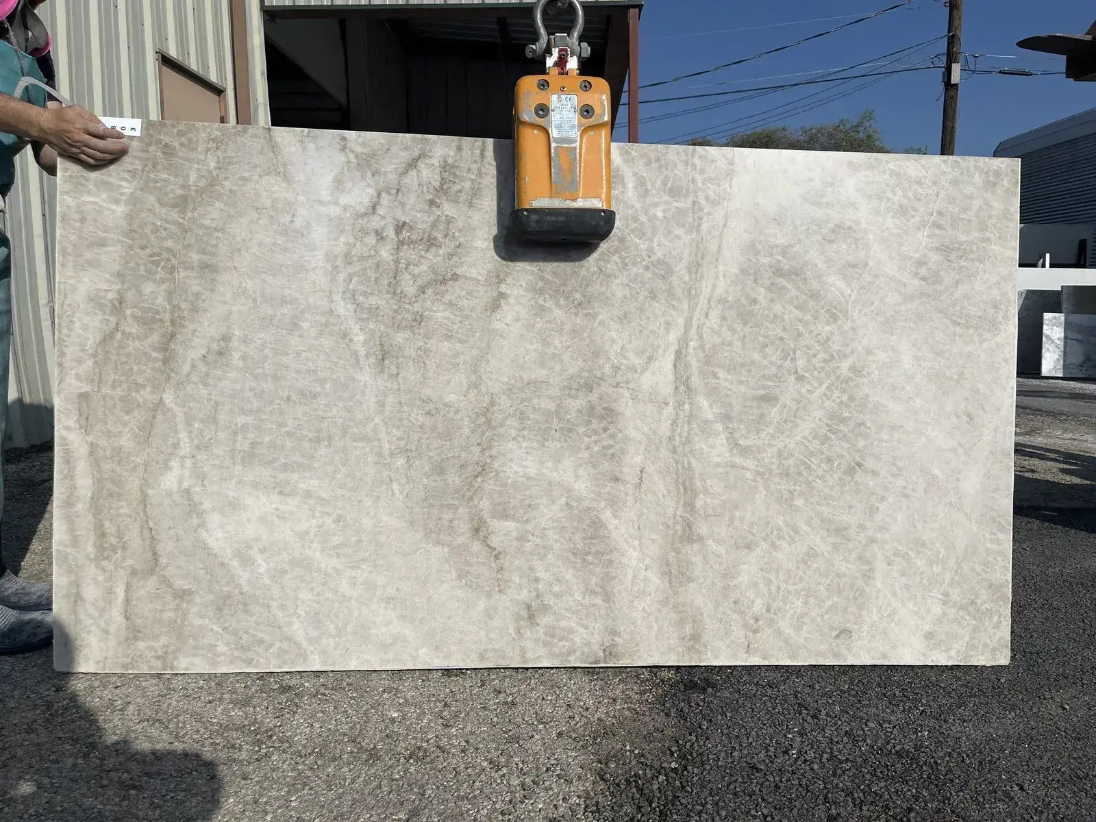 Full image of Taj Mahal Grey Quartzite countertop slab
