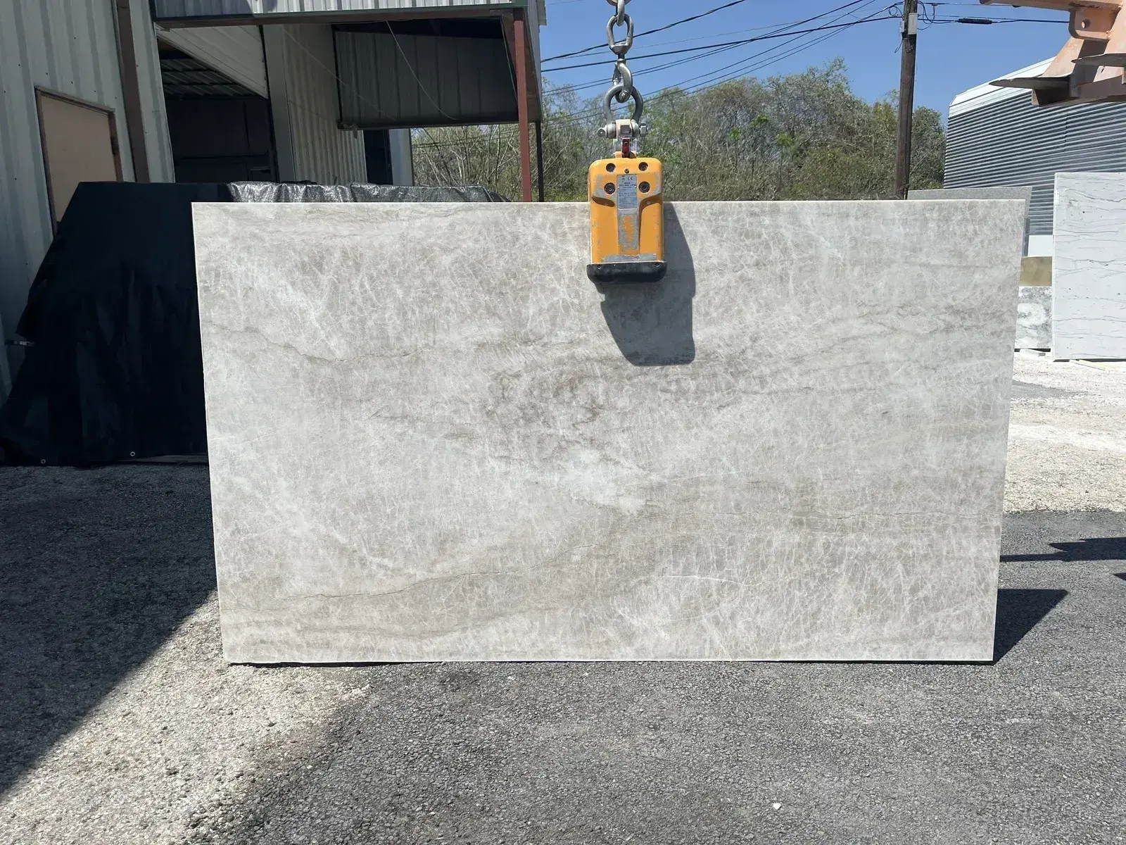 Full image of Taj Mahal Grey Quartzite countertop slab