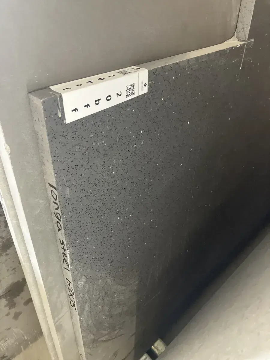 Full image of Pacshore Tonga Steel Quartz countertop slab