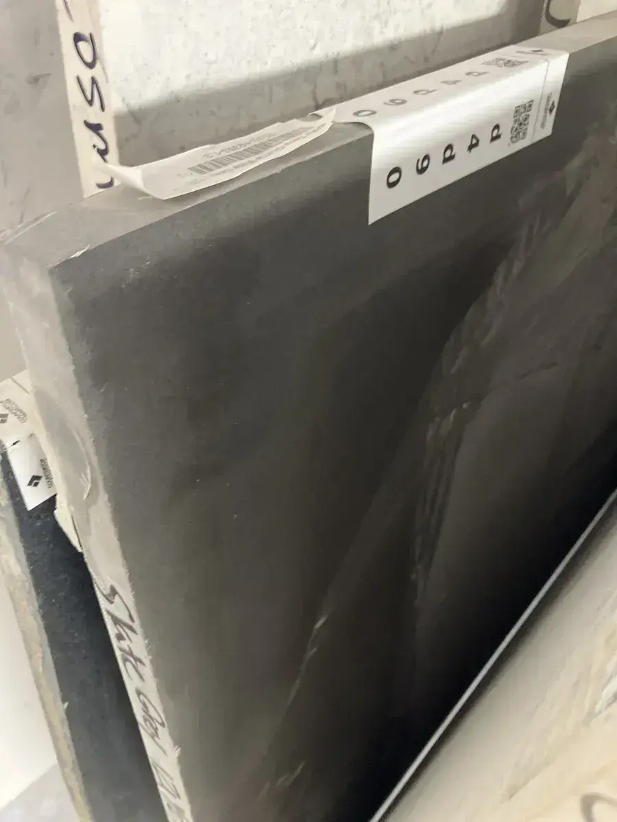 Full image of Della Terra Slate Grey Quartz countertop slab