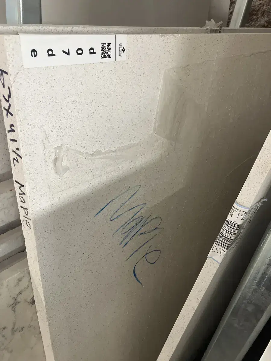 Full image of Silestone Blanco Maple White Quartz countertop slab