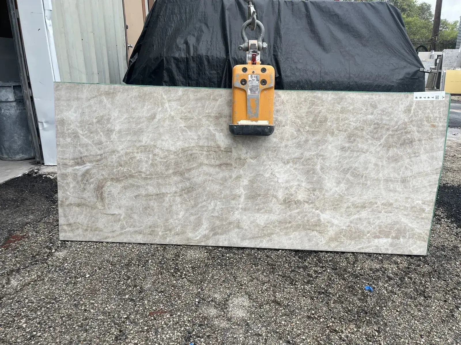 Full image of Taj Mahal Grey Quartzite countertop slab