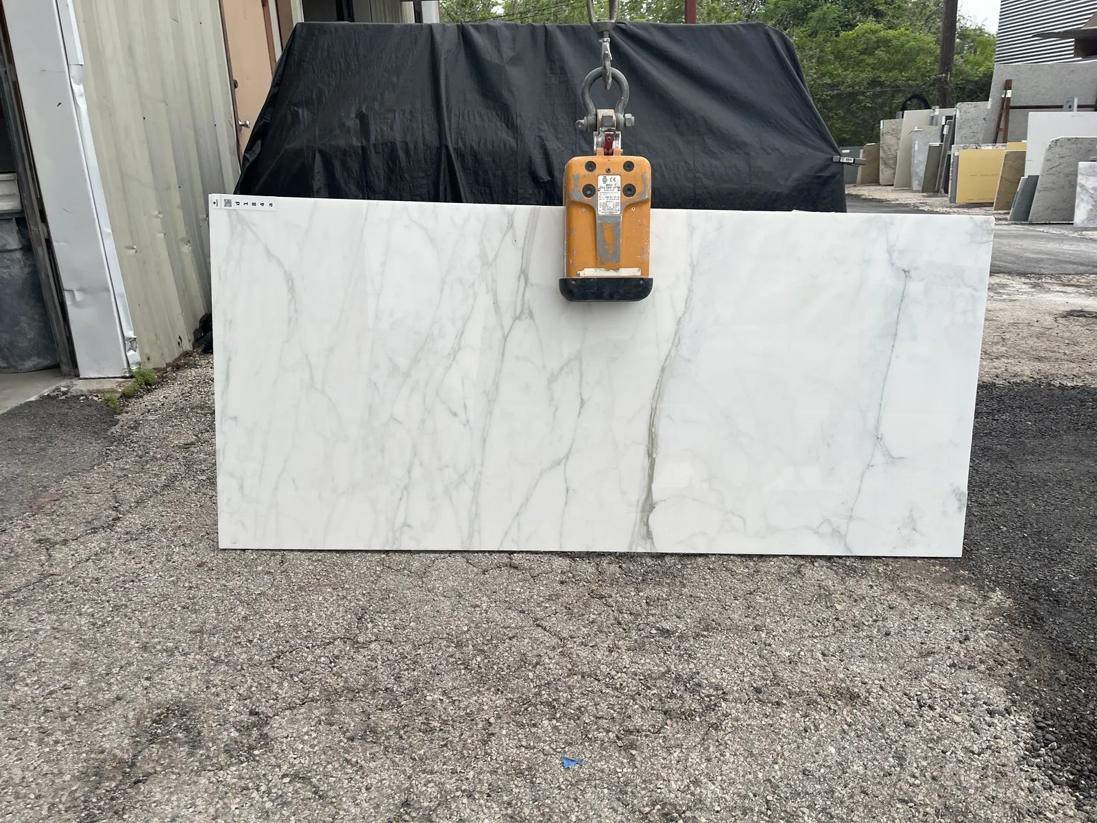 Full image of Calacatta Gold Marble countertop slab