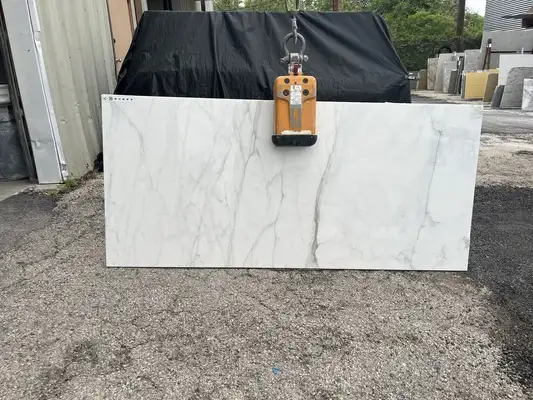 Full image of Calacatta Gold Marble countertop slab